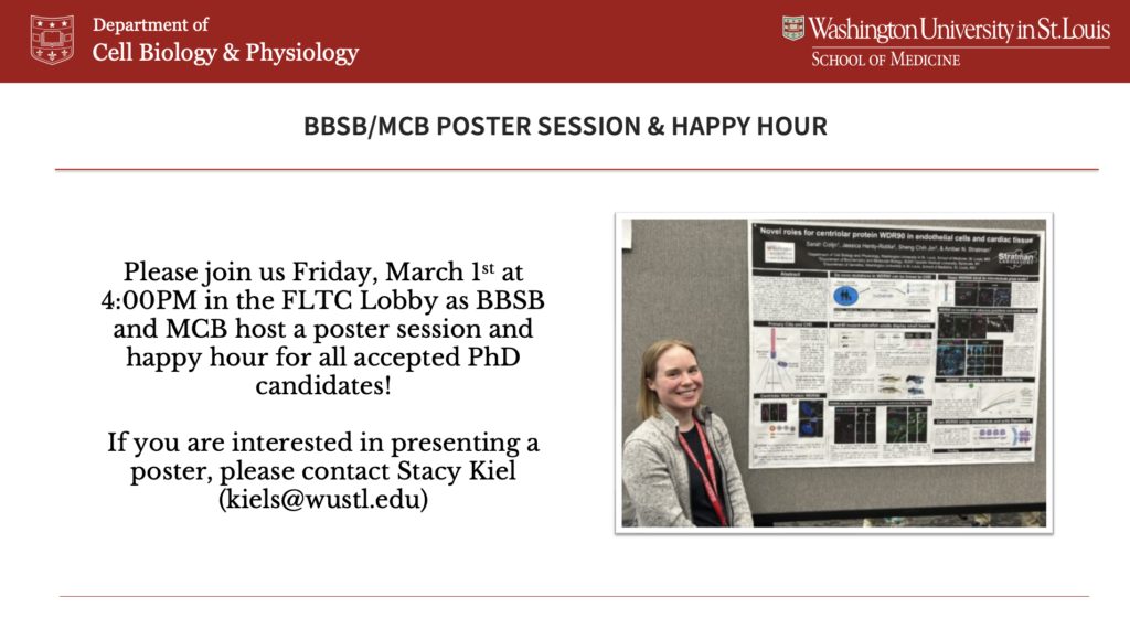 BBSB/MCB Poster Session & Happy Hour